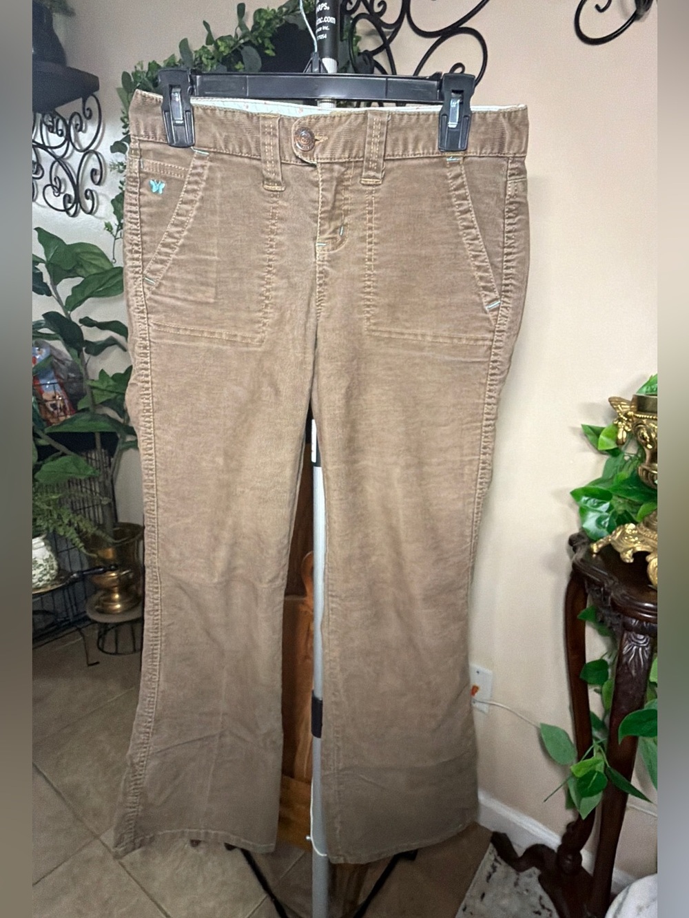 Aeropostale Women's Brown Corduroy Boot Cut Pants